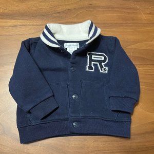 Ralph Lauren Navy Varsity Baby Jacket - 3M
